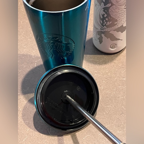 STARBUCKS Two items 2022 Limited Edition water bottle & Turquoise Cup - Picture 2 of 15